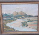Slika (olje na platno, motiv pokrajine), avtor: F. Kunaver