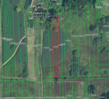 Kmetijsko zemljišče št. 1 - v deležu 9/16, Bedenec, 42240 Ivanec