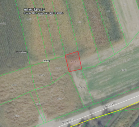 Stavbno zemljišče št. 2, Murska ulica, Hemuševec, 40323 Prelog