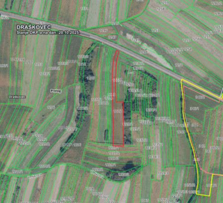 Kmetijsko zemljišče - v deležu ½, Draškovićeva ulica, 40325 Draškovec