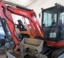 Mini bager Kubota U20-3VGL, letnik 2014