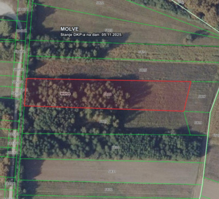 Gozdno kmetijsko zemljišče, kmetijsko zemljišče, Molve Grede, 48327 Molve