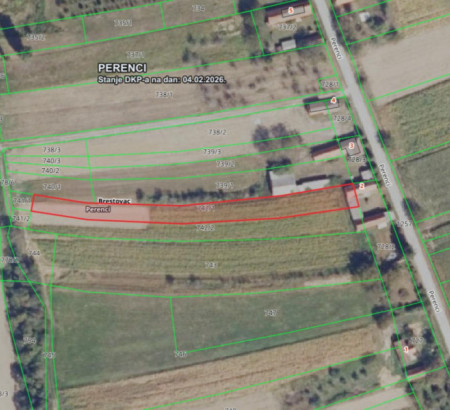Kmetijsko zemljišče št. 1 - v deležu 2/5, Perenci, 34322 Brestovac