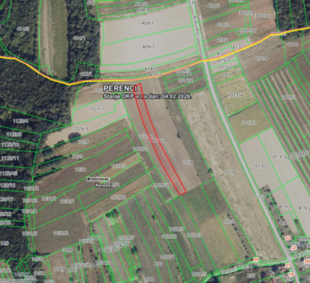 Kmetijsko zemljišče št. 5 - v deležu 2/5, Perenci, 34322 Brestovac