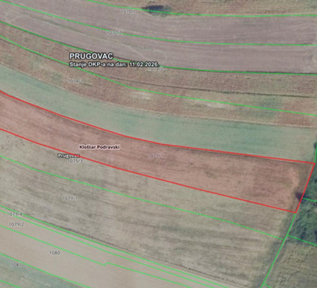 Kmetijsko zemljišče št. 3, Prugovac, 48362 Kloštar Podravski