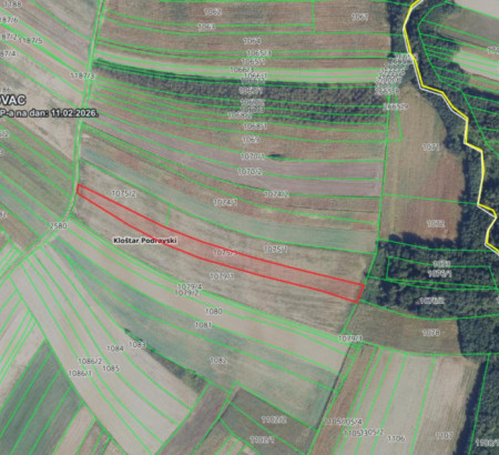 Kmetijsko zemljišče št. 4, Prugovac, 48362 Kloštar Podravski