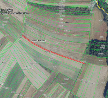 Kmetijsko zemljišče - v deležu ½, Prugovac, 48362 Kloštar Podravski