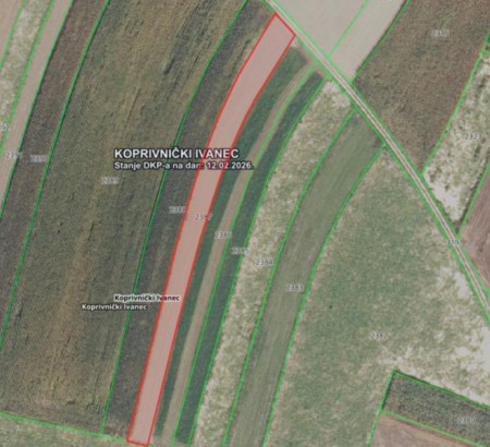 Kmetijsko zemljišče - v deležu 8/25, Koprivnički Ivanec, 48314 Koprivnički Ivanec