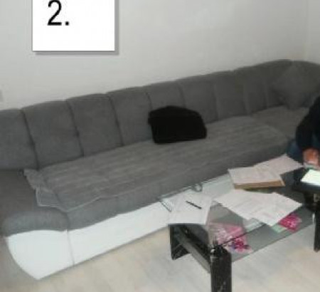 Kotna sedežna garnitura (blago, umetno usnje)