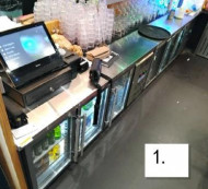 Inox pult s hladilnikom